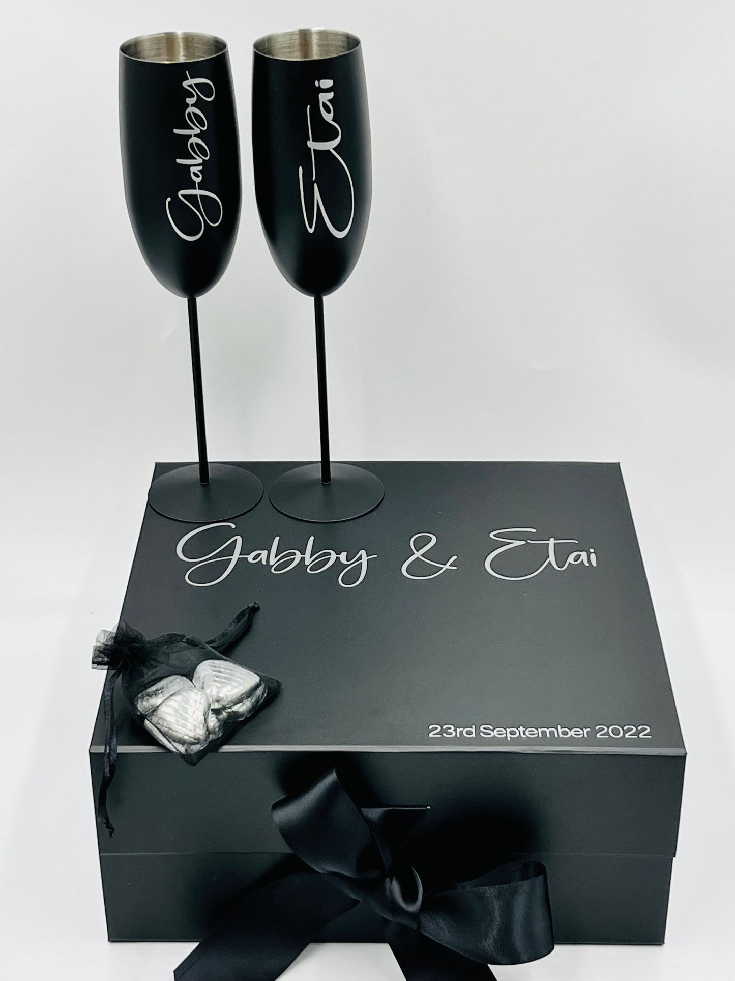 Personalised Stainless Steel Champagne Flutes - sweetassistant