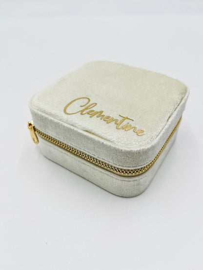 Personalised Velvet Travel Jewellery Case - sweetassistant