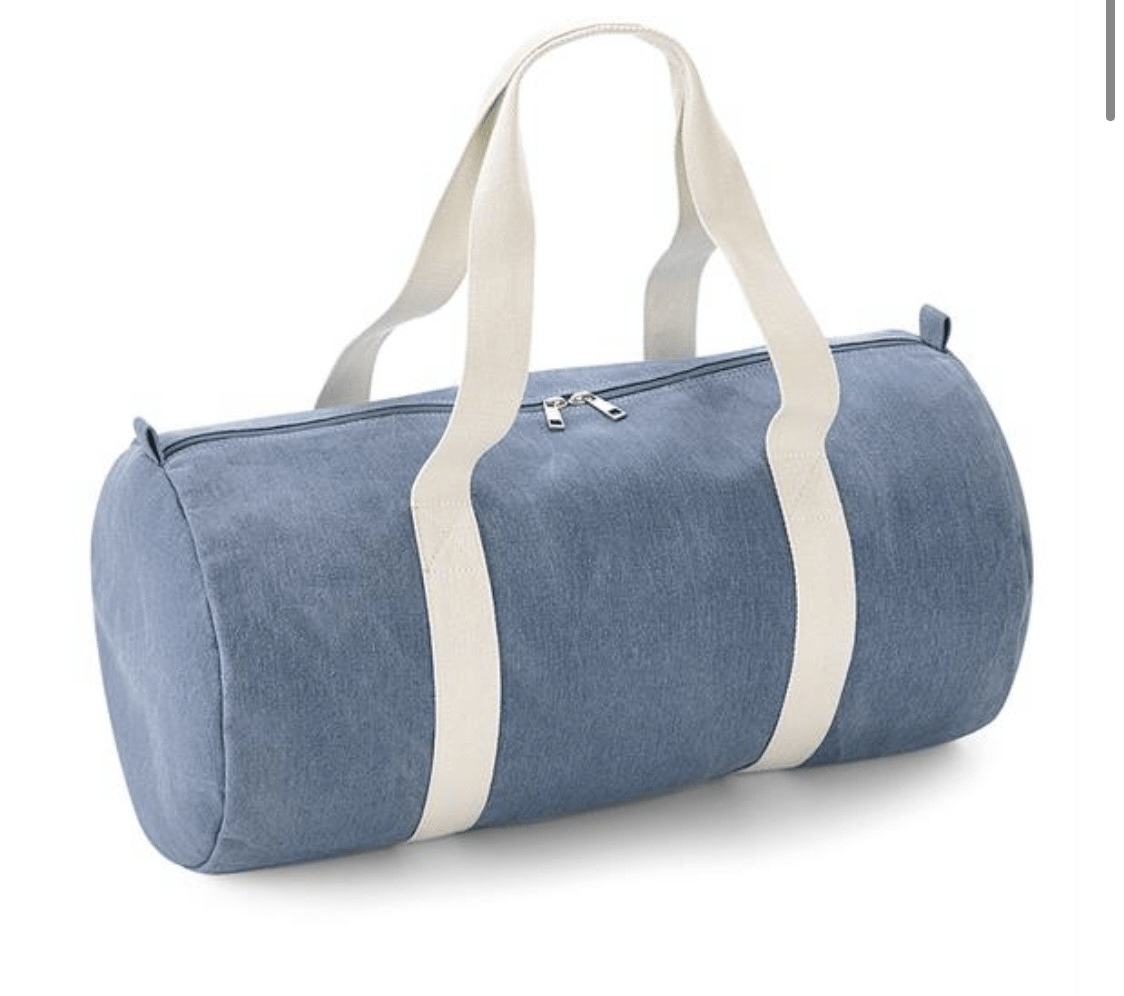 Personalised Denim Barrel Bag - sweetassistant