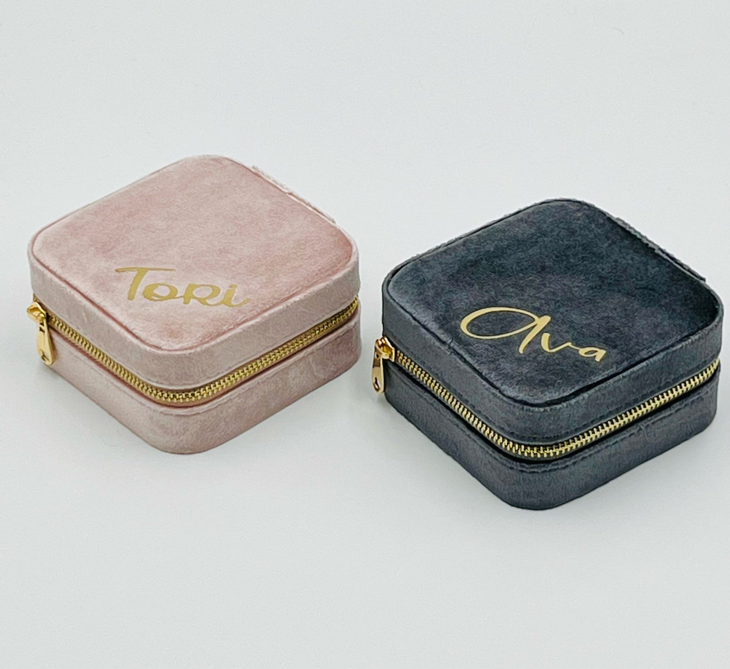 Personalised Velvet Travel Jewellery Case - sweetassistant