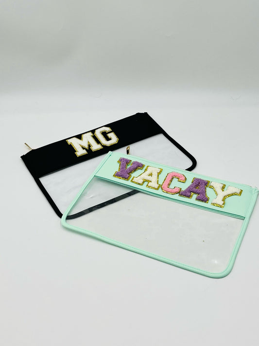 Personalised Glitter Letter Cosmetic Pouches - sweetassistant