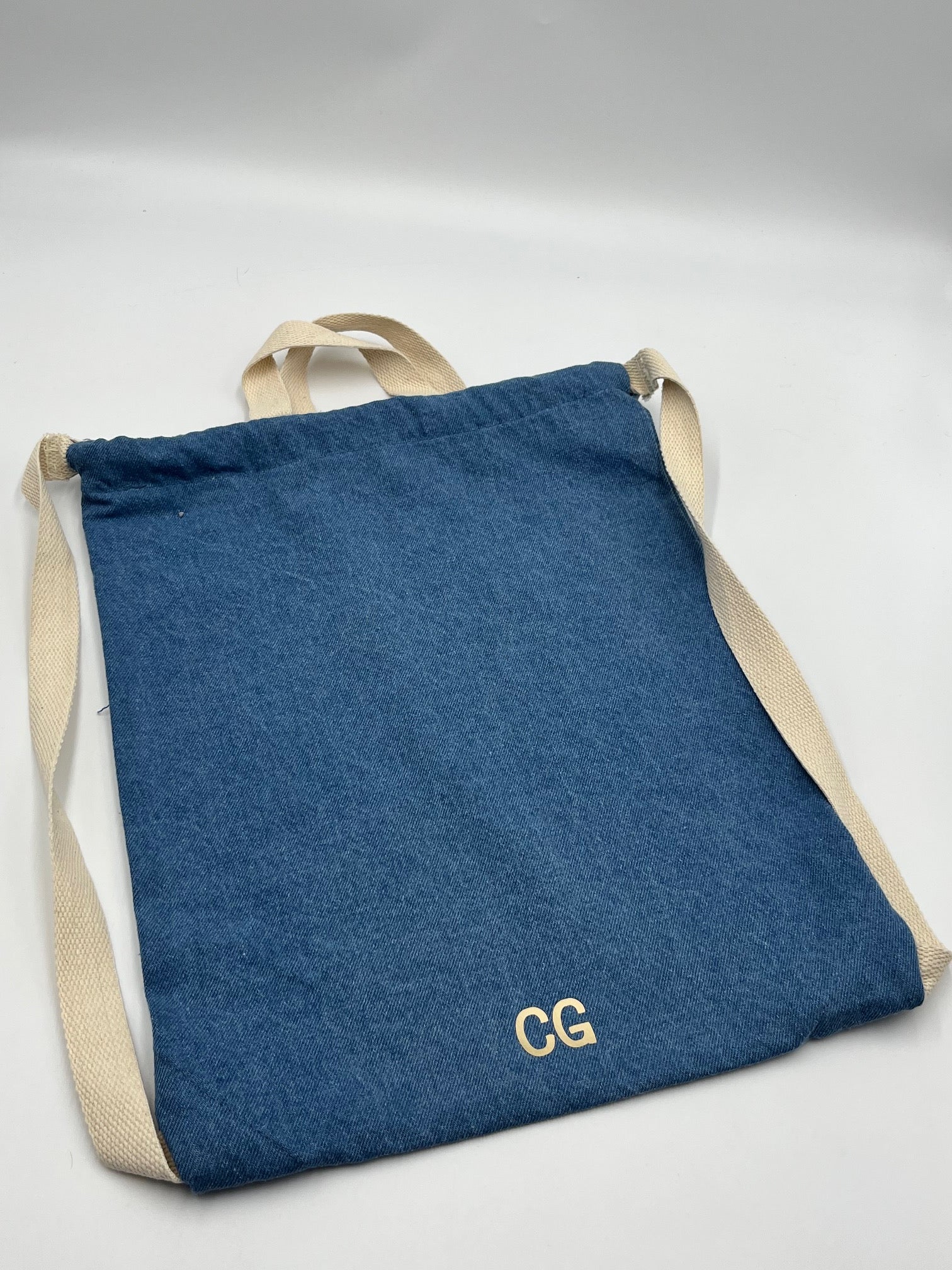 Personalised Denim Drawstring Bag - sweetassistant